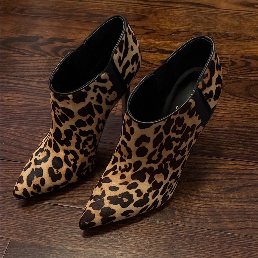 Ivanka Trump Animal Print Heeled Boots